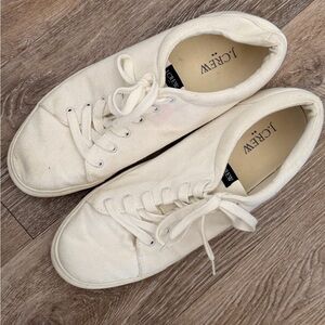 J.Crew White Canvas Sneakers